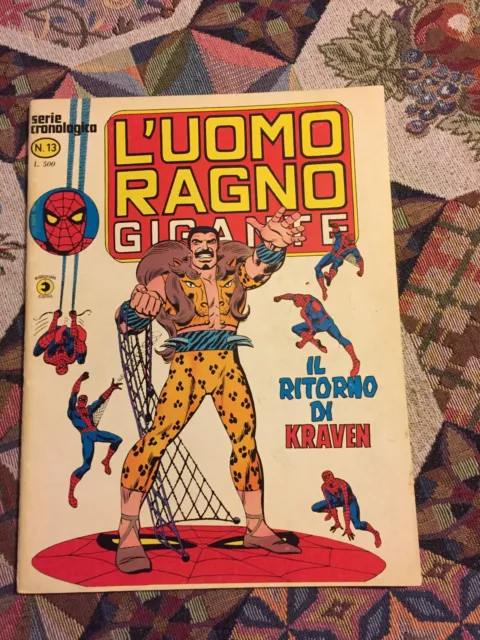 L’ Uomo Ragno Gigante Serie Cronologica Editoriale Corno N. 13 Del 1977