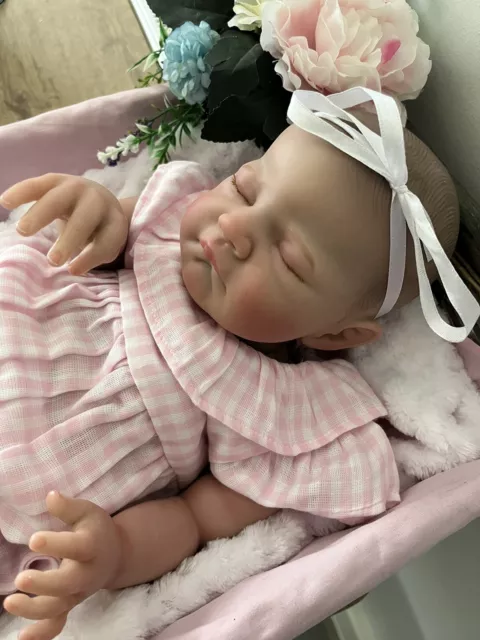 Artist Reborn Baby Lifelike Doll Elsie Sleeping Magnetic Dummy Bottle Newborn Uk