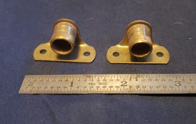 Antique Brass Curtain Rod Holder (2 Items)