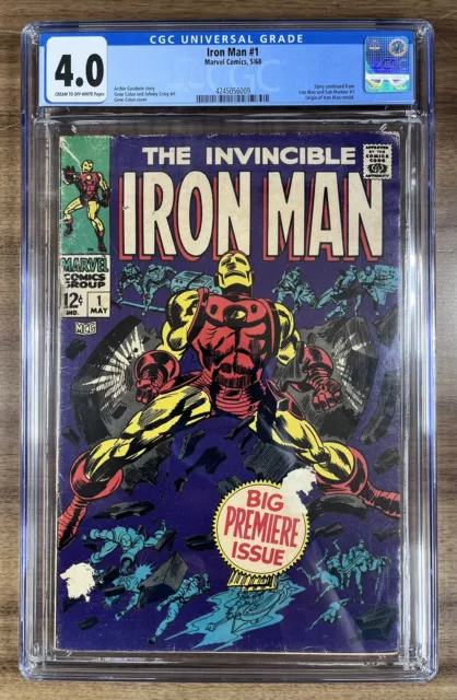 Iron Man #1 Cgc 4.0 - Origin Of Iron Man Retold - Silver Age - Marvel Comics