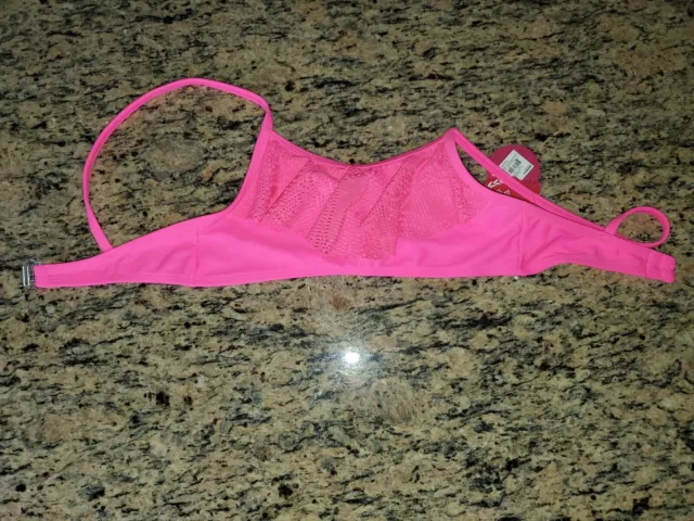 So Girls Size 12 Hot Pink Bikini Top New