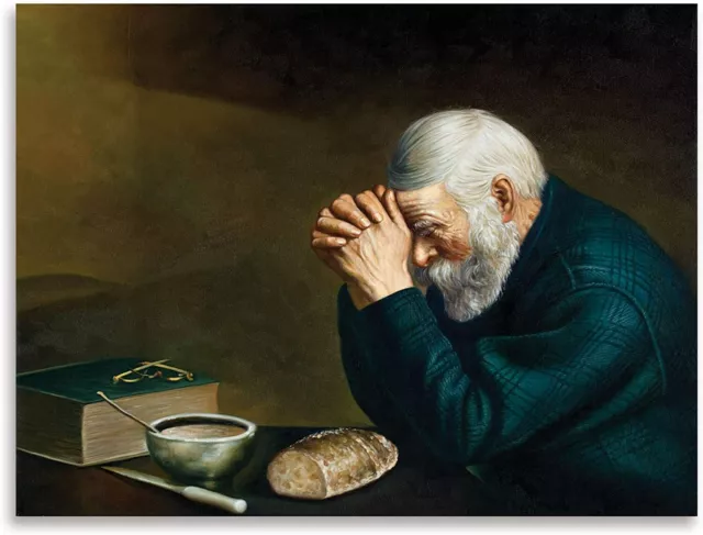 Print -  Grace by Eric Enstrom; Daily Bread Man Praying At Dinner