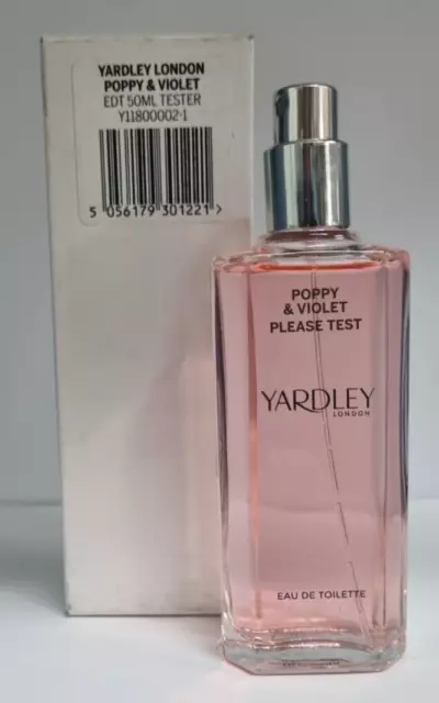 Yardley Poppy & Violet 50ml Eau De Toilette - New / Unused Tester