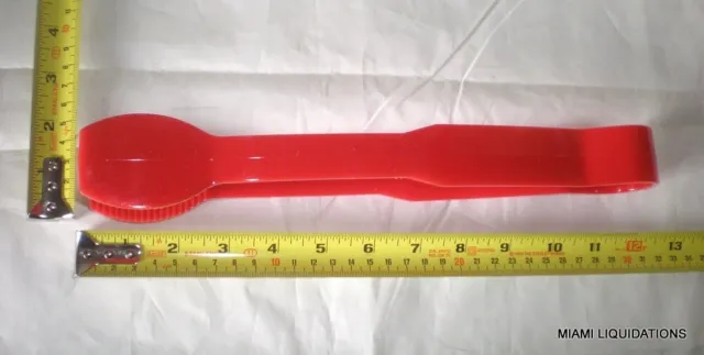 Lot of 8 Cambro TG120 Camwear 12" Serving Tong Flat Grip Red 404 Commercial