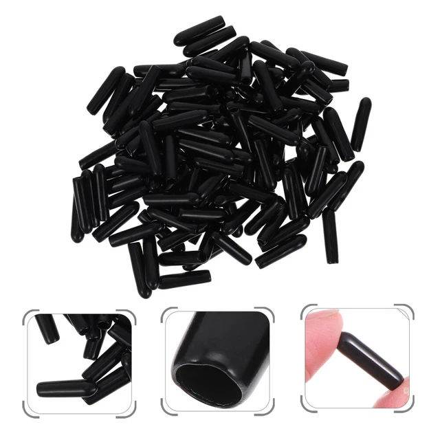 500PCS Vacuum Hose Connector Intake Vacuum Hose End Rubber End Caps Rubber Caps