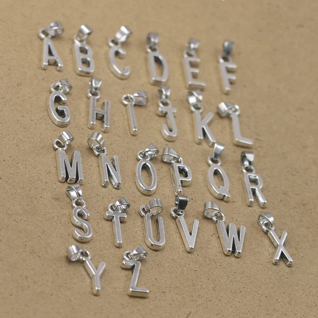 20 pcs Alphabet Armband Legierung Anhänger Charme Initial Schmuck 2