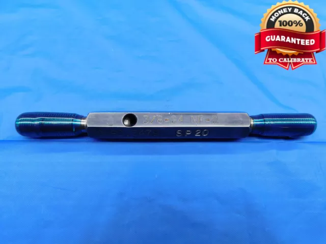 3/8 24 Nf 2 Left Hand Set Thread Plug Gage .375 Go No Go P.d.'s = .3479 & .3446