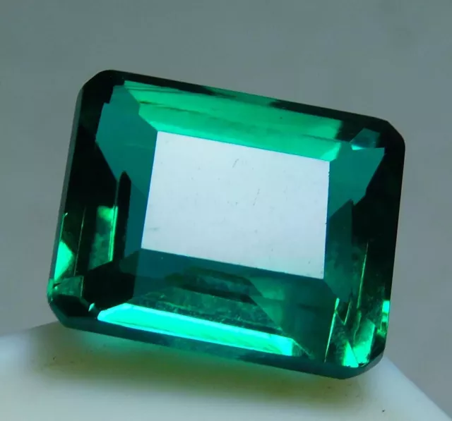 16.10 CT. Hermosa AA++ Color de corte esmeralda Topacio verde Piedra...