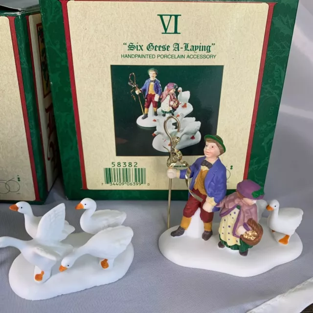 Dept 56 Dickens 12 Days Of Christmas 6 Six Geese a Laying Original Box Free Ship