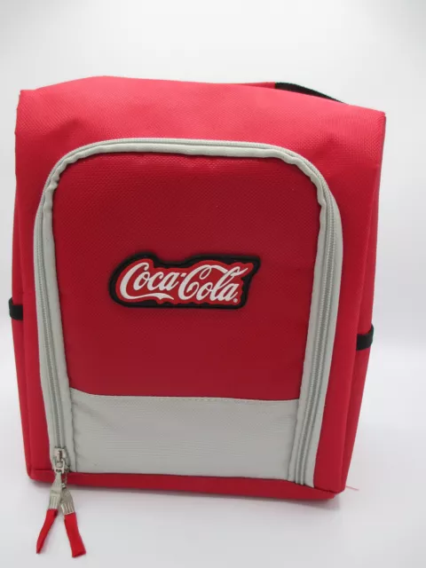 Coca Cola Cooler Bag Soft Sided Insulated Bottle Shaped Zipper Pulls