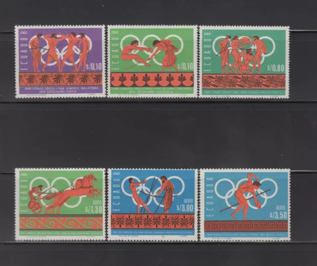 1967 - EQUATEUR 5 timbres Jeux Olympique Mexico N°1262-67 NSC - Lot869