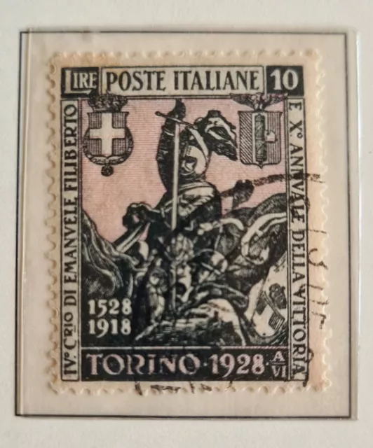 1928  Emanuele Filiberto L.10 Usato REGNO ITALIA