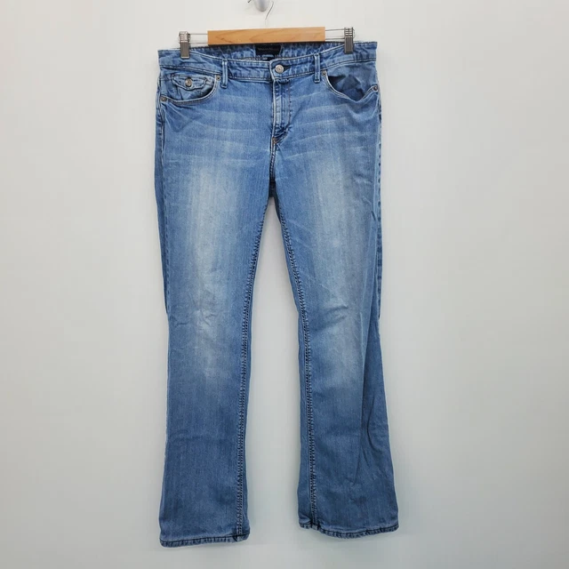 Banana Republic Womens Bootcut Mid Rise Jeans Size 12 Long Light Wash Denim
