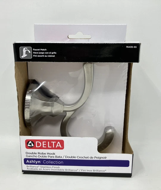 Gancho de toalla doble Delta 76435-SS Ashlyn en acero inoxidable