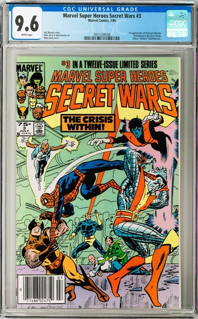 Marvel Super-Heroes Secret Wars #3 CGC 9.6 (Jul 1984) 1st Volcana & new Titania