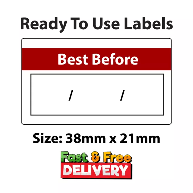 550 Food Date Labels - Product, Best Before Use by - Food Hygiene Day Stickers