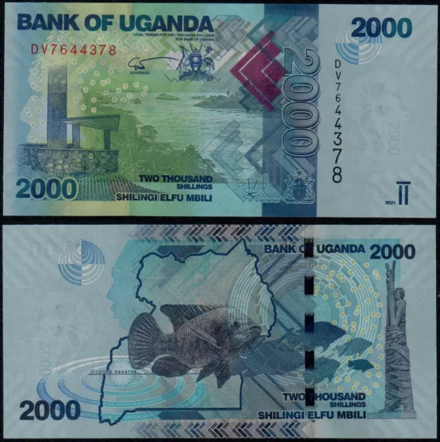 Uganda 2000 Shillings (P50) 2021 Unc