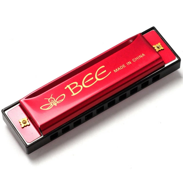 10 Holes Metal Harmonica Key of C for Beginners and Kids Mouth Musical