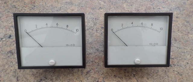 VINTAGE STEREO PANEL VU METER FUNKTIONIEREN x2 / UNBENUTZT für Hifi Studio Mixer Test