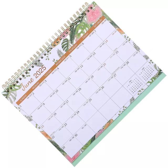 Desk stand calendar 2025 small desktop calendar 2025 standing spiral