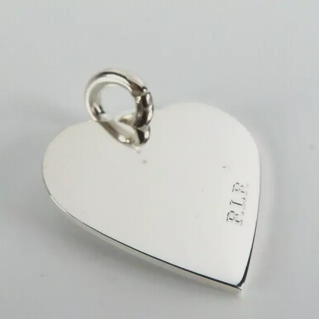 New Ralph Lauren Romance Heart Pendant Keychain Charm R.L.R.
