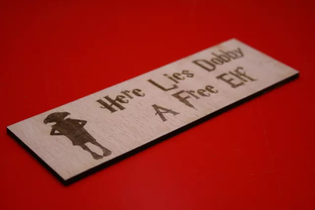 Wooden Bookmark Harry Potter Dobby Free Elf Plywood Laser Engraved