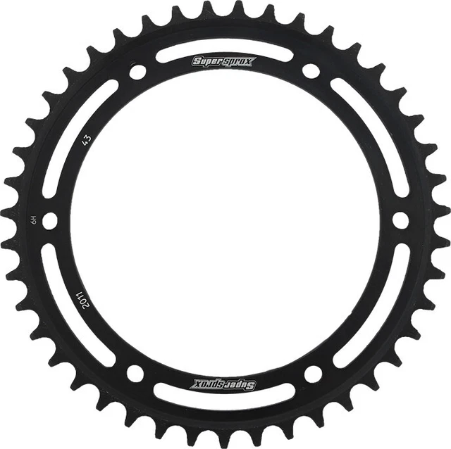 Supersprox Rear Steel Sprocket 43T Black RFE-2011-43-BLK