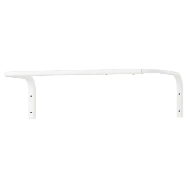 IKEA MULIG White Wall-Mounted Clothes Rail Bar/Towel Hanging Rack (60-90cm)