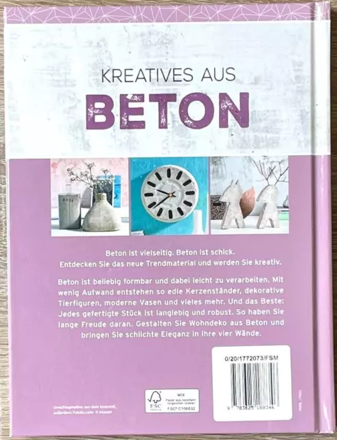 Kreatives aus Beton, Dekorationen für ein schönes Zuhhause, Buch, NEU 2