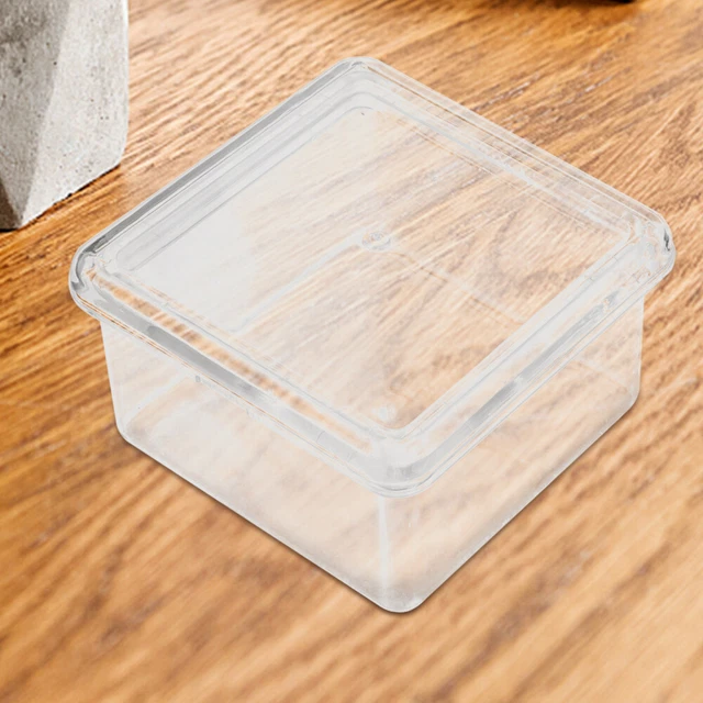 2 piezas caja de almacenamiento pulgartack 8x8x5 cm oficina de acrílico