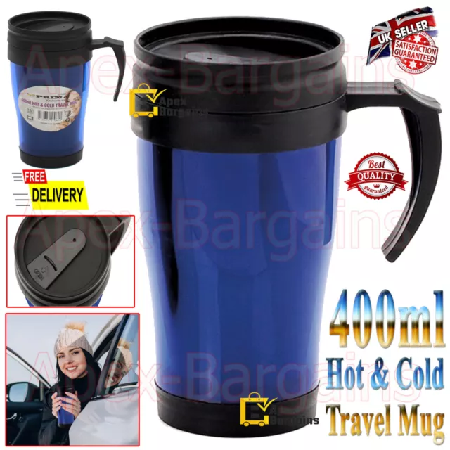 400ml Thermos Flask Travel Mug Insulated Cold/Hot Tea Coffee Drink Thermal Cup