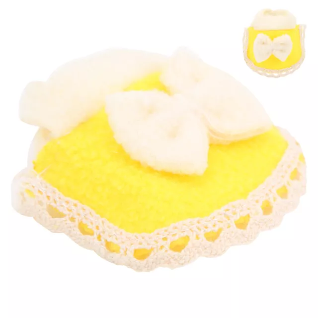 (yellow M)Pet Cloak Cute Soft Coral Flannel Hamster Costumes For Small