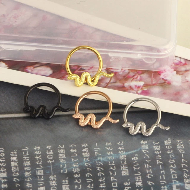 4 pcs Nose Piercing Rings Metal Nose Rings Nose Piercing Jewelry Decorative