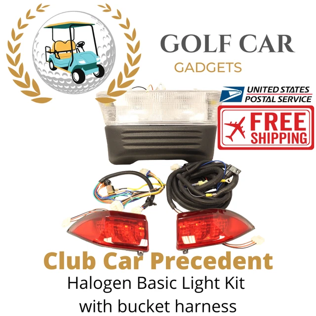 CLUB CAR PRECEDENT Golf Cart Halogen Headlight /LED Tail Light Kit 2008