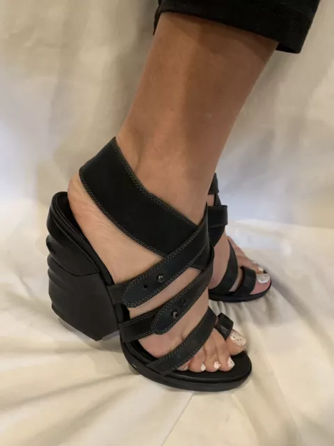 NIB LD TUTTLE black leather sandals The Sharp Coal Size 38/ US8M NIB LD TUTTLE black leather sandals The Sharp Coal Size 38/ US8M