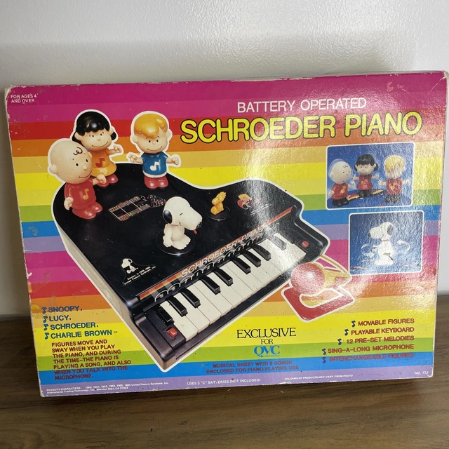 RARE 1985 SCHROEDER PIANO Lucy Snoopy Charlie Brown PEANUTS New Open