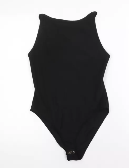 Body da donna nero Topshop poliestere taglia 12 a scatto