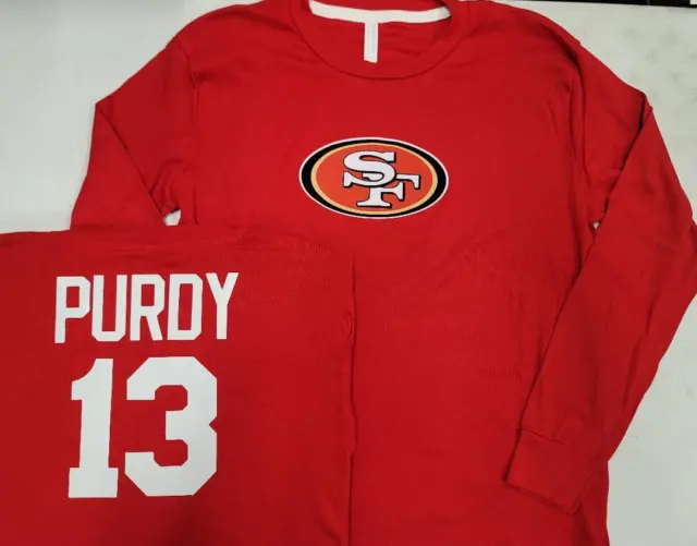 31008 NFL Team Apparel SAN FRANCISCO 49ers McCaffrey Purdy Long Sleeve SHIRT