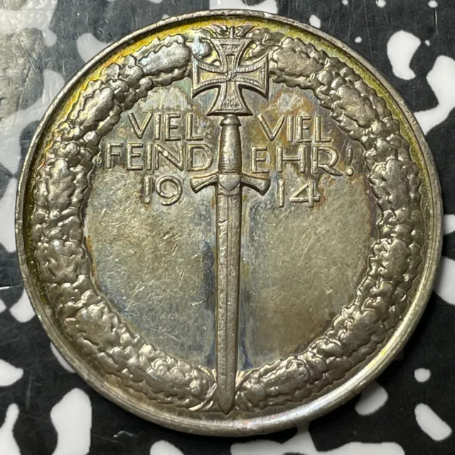 1914 Germany Ludwig III Of Bavaria Medal Lot#JM6168 Silver! Zetzmann-2034