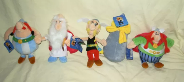 5 Peluches Collection 60 Ans Asterix 20 Cm Neuf Avec Etiquette