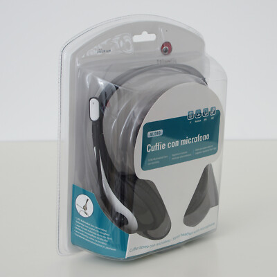 Atlantis CUFFIA STEREO CON MICROFONO ATLANTIS P003-USB501 USB cavo 1,8m Nero 