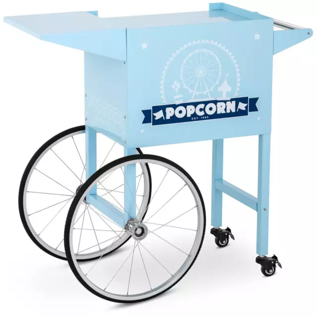 Popcornwagen Wagen für Popcornmaschine Popcorntrolley 2 Bremsen blau