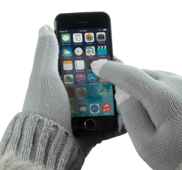 Gants Tek Gear Micropolaire écran Tactile Gris Taille S/M, Résistants à L'eau, NEUF