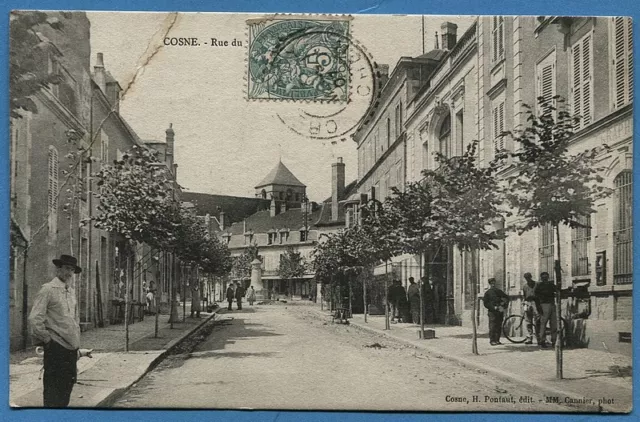 CPA: Cosne - Rue du 14 Juillet / 1907
