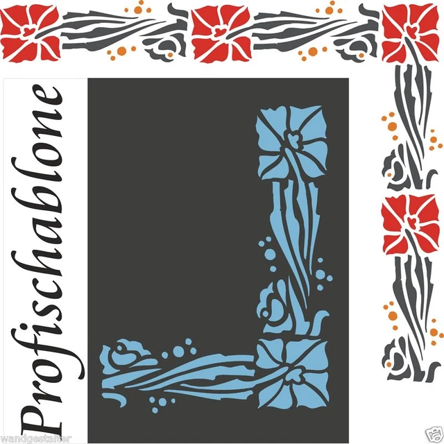 Set Di 16 Stencil Per Pareti Talavera 20x20 Cm - Riutilizzabili Con Gancio, Per Mobili, Pavimenti E Tele - 3