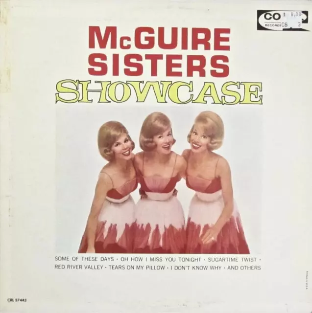 McGUIRE SISTERS SIGNED AUTOGRAPH COLOR PHOTO w/LP ALBUM "SHOWCASE"