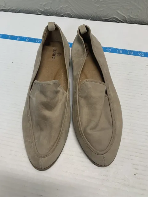 Susina Kellen Almond Toe suede leather slip on loafers Size 8