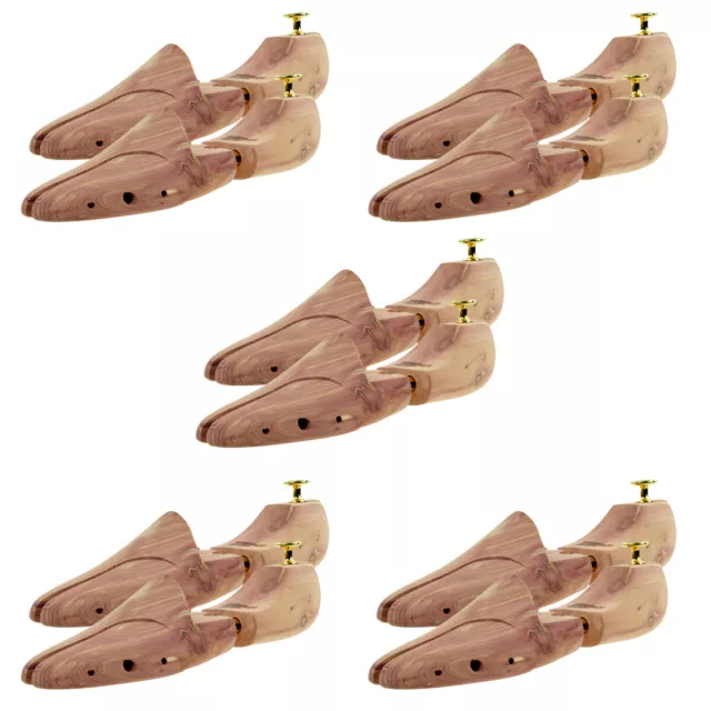 Embauchoir En Bois de Cèdre Véritable pour Femmes Et Hommes Avec Clipper 5 Paire