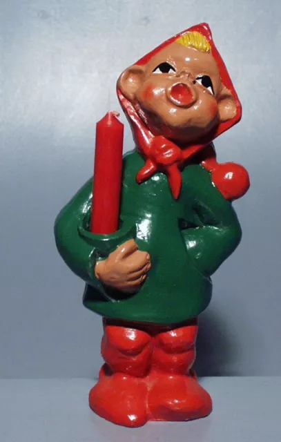 Gartenzwerg Tomte Nisse Kerzenhalter Rot-Ceramic Modell Günter Griebel 1970 ?