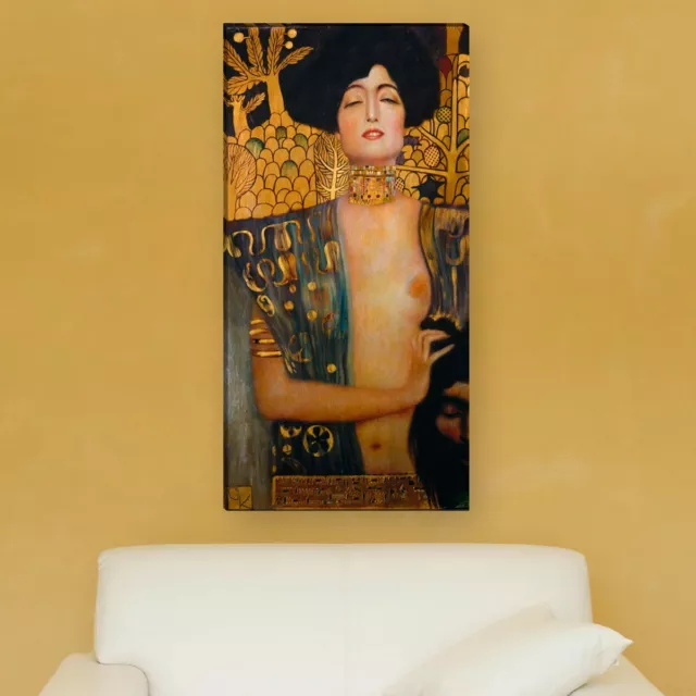 WANDKINGS Leinwandbild Gustav Klimt - "Judith mit dem Haupt des Holofernes"